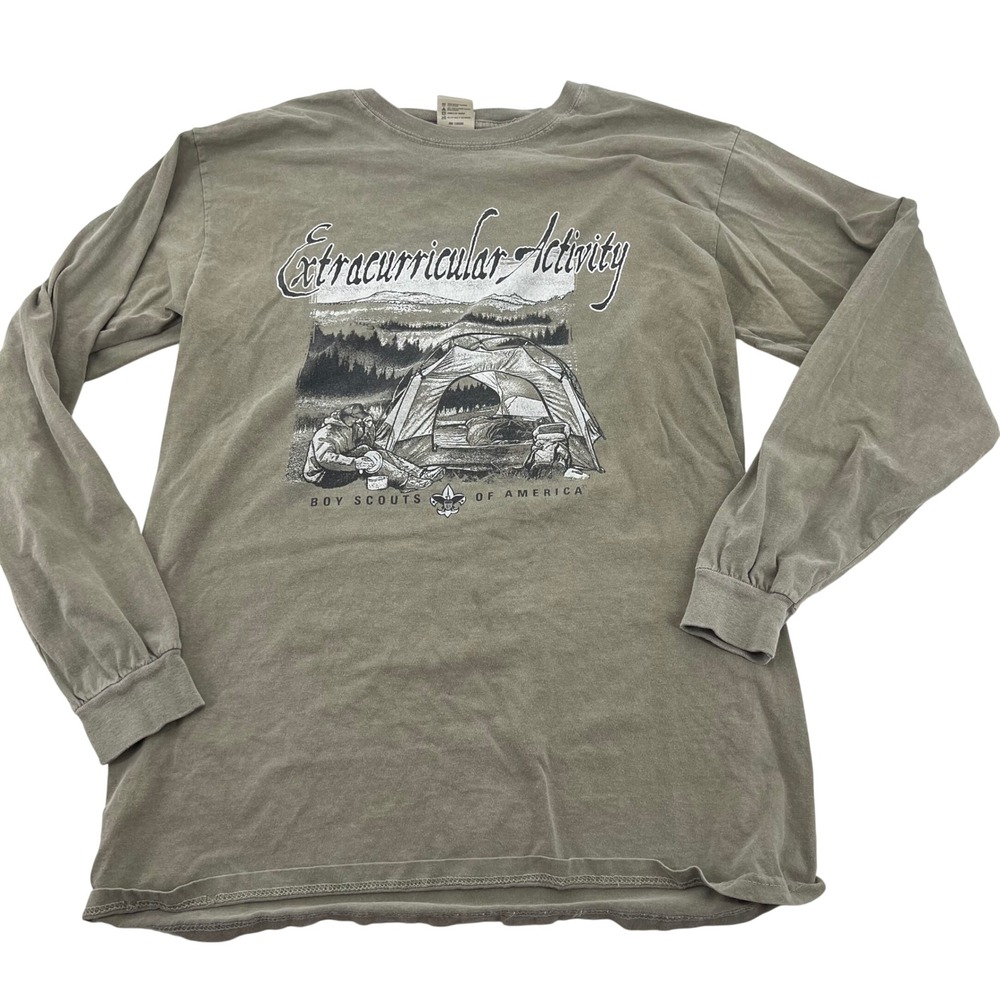 Boy Scouts of America Long Sleeve T Shirt  Camping‎ Graphic M